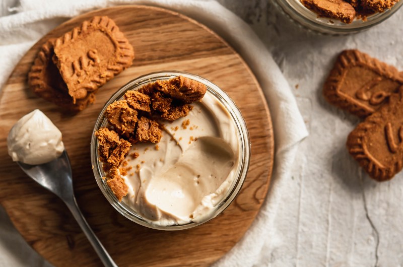 Biscoff cheesecake pots